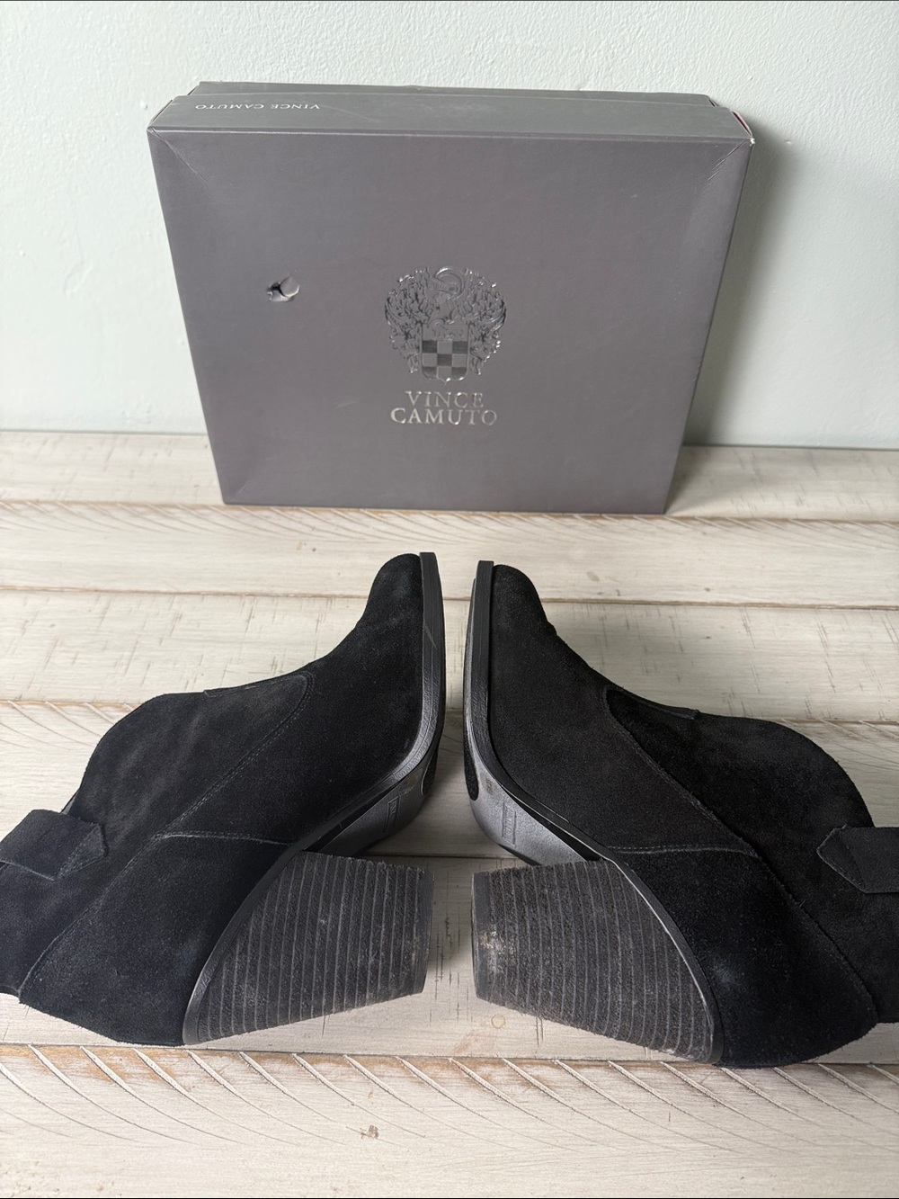 Vince Camuto Black Western Ankle Boots - Picture 3 of 9